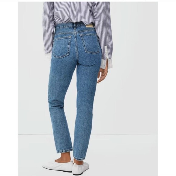 Everlane The Curvy 90s Cheeky Straight Jeans Medium Wash High Rise Size 30 - Picture 2 of 11